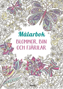 Bild på Målarbok : Blommor, bin och fjärilar