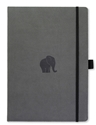 Bild på Dingbats* Wildlife A4+ Grey Elephant Notebook - Dotted